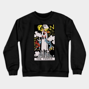 The Tower Tarot Card Rider Waite Crewneck Sweatshirt